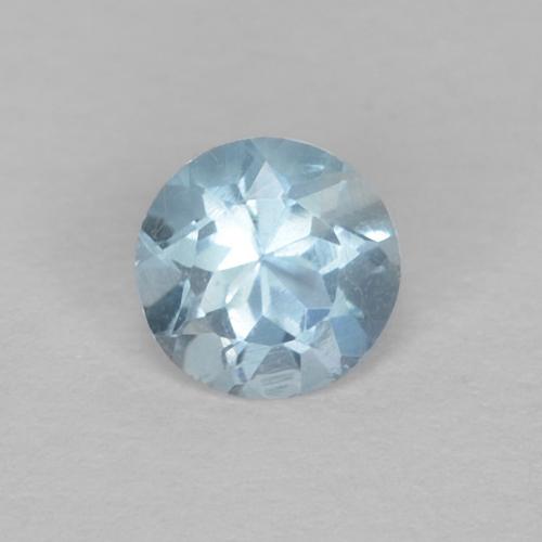 0,24 ct runder blauer Aquamarin aus Madagaskar, Größe 4,2mm, natürlicher Edelstein, VVS-VS Reinheit, 1 Stück runder Aquamarin, Mohs-Härte von 7,5 - 8 Geeignet für den täglichen Gebrauch im Schmuck , Symbolisiert Gelassenheit, Photo A
