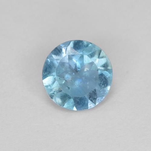 0,37 ct runder Aquamarin aus Madagaskar, Größe: 5mm, Reinheit: SI, Garantiert echter Edelstein, 1 Stück Aquamarin in Baby blau Farbe, Mohs-Härte von 7,5 - 8 Geeignet für den täglichen Gebrauch im Schmuck, März Geburtsstein, Photo A