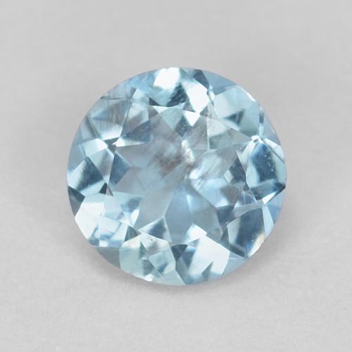 0,3 ct runder Aquamarin aus Madagaskar, Größe: 4,7mm, Reinheit: VS-SI, Garantiert echter Edelstein, 1 Stück Aquamarin in Baby blau Farbe, Mohs-Härte von 7,5 - 8 Geeignet für den täglichen Gebrauch im Schmuck, Fische Sternzeichen, Photo A