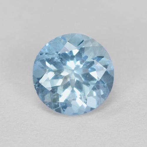 0,26 ct runder Aquamarin aus Madagaskar, Größe: 4,2mm, Reinheit: VS-SI, Garantiert echter Edelstein, 1 Stück Aquamarin in Baby blau Farbe, Mohs-Härte von 7,5 - 8 Geeignet für den täglichen Gebrauch im Schmuck, März Geburtsstein, Photo A
