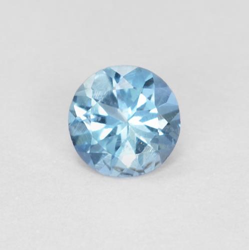 0.19ct Round Deep Maya Blue Aquamarine from Madagascar, Dimension 3.9mm, Natural untreated Gemstone, VS Clarity, 1pc Round Facet Aquamarine, Mohs Hardness of 7.5 - 8 suitable for daily wear jewelry, Pisces Zodiac Stone, Photo A