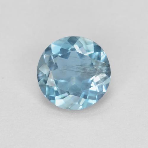 0,28 ct runder Aquamarin aus Madagaskar, Größe: 4,6mm, Reinheit: VS-SI, Garantiert echter Edelstein, 1 Stück Aquamarin in Baby blau Farbe, Mohs-Härte von 7,5 - 8 Geeignet für den täglichen Gebrauch im Schmuck, März Geburtsstein, Photo A
