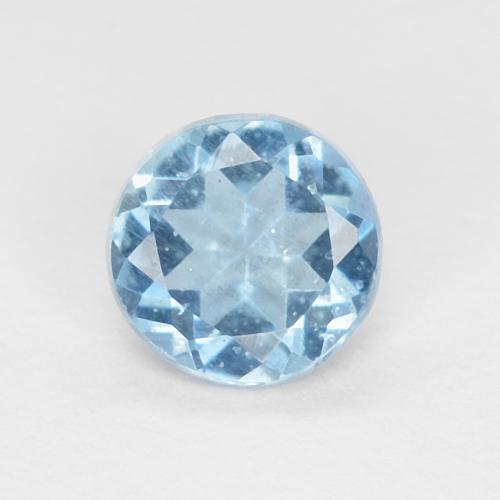 0,28 ct runder blauer Aquamarin aus Madagaskar, Größe 4,4mm, natürlicher Edelstein, VS-SI Reinheit, 1 Stück runder Aquamarin, Mohs-Härte von 7,5 - 8 Geeignet für den täglichen Gebrauch im Schmuck , März Geburtsstein, Photo A
