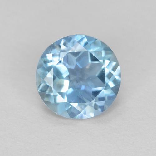 0,3 ct runder Aquamarin aus Madagaskar, Größe: 4,5mm, Reinheit: VS-SI, Garantiert echter Edelstein, 1 Stück Aquamarin in Tiefes Maya-Blau Farbe, Mohs-Härte von 7,5 - 8 Geeignet für den täglichen Gebrauch im Schmuck, Stein der Kommunikation, Photo A