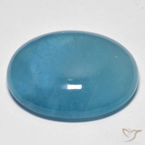 Aquamarine Gemstone in 28.1 x 22.6 mm Size for Sale, Aquamarine Stone in Aqua Blue Color