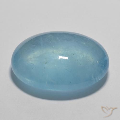 Aquamarine Gemstone in 21.6 x 16.5 mm Size for Sale, Aquamarine Stone in Sky Blue Color