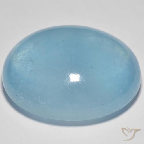 Aquamarine Gemstone in 29 x 23.9 mm Size for Sale, Aquamarine Stone in Light Teal Color