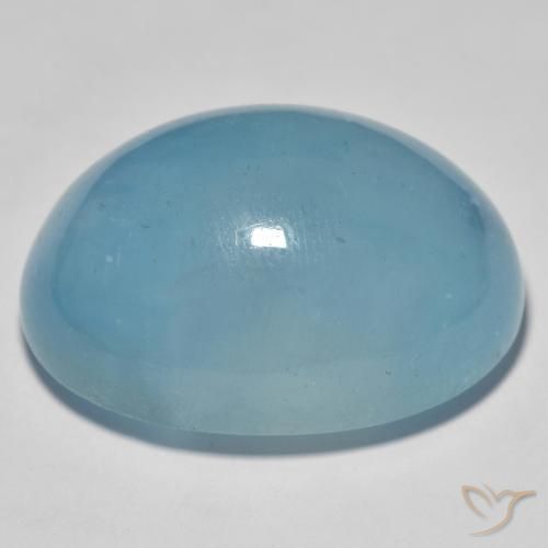 Aquamarine Gemstone in 28.4 x 20.7 mm Size for Sale, Aquamarine Stone in Light Teal Color