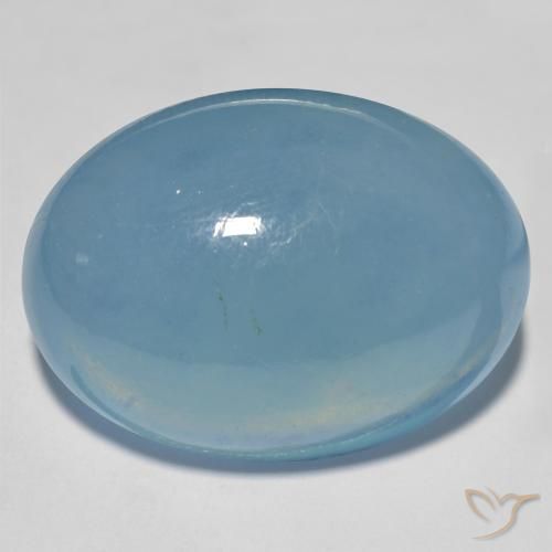 زبرجد أزرق أخضر 27.91 قيراطًا ، كابوشون بيضاوي <cite dir="ltr" lang="en">23.1 x 16.9</cite> ملم من مدغشقر, Photo A