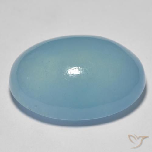 Aquamarine Gemstone in 23.1 x 16.9 mm Size for Sale, Aquamarine Stone in Light Teal Color
