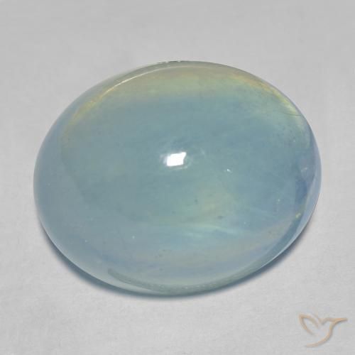 23.48 ct Blue Aquamarine Stone, Natural Aquamarine in Oval Cabochon Shape for Sale