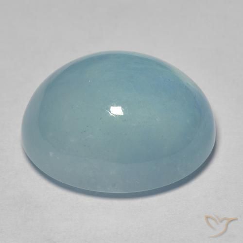 Aquamarine Gemstone in 19.5 x 15.7 mm Size for Sale, Aquamarine Stone in Baby Blue Color