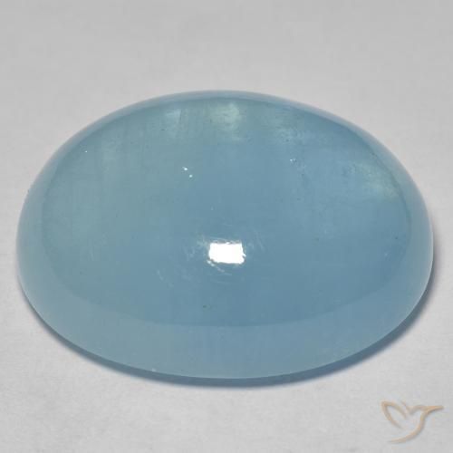Aquamarine Gemstone in 25.1 x 19.8 mm Size for Sale, Aquamarine Stone in Greenish Blue Color