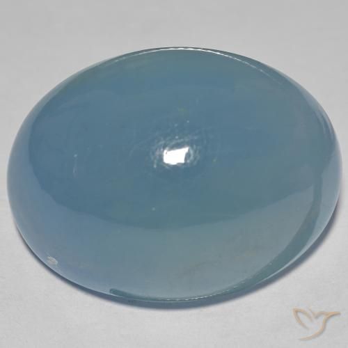 63.50 ct Turquoise Aquamarine Stone, Natural Aquamarine in Oval Cabochon Shape for Sale