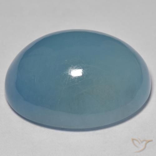 Aquamarine Gemstone in 30 x 22 mm (calibrated) Size for Sale, Aquamarine Stone in Light Teal Color