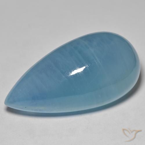 55.68ct Natural Baby Blue Aquamarine, Pear Shape, Translucent