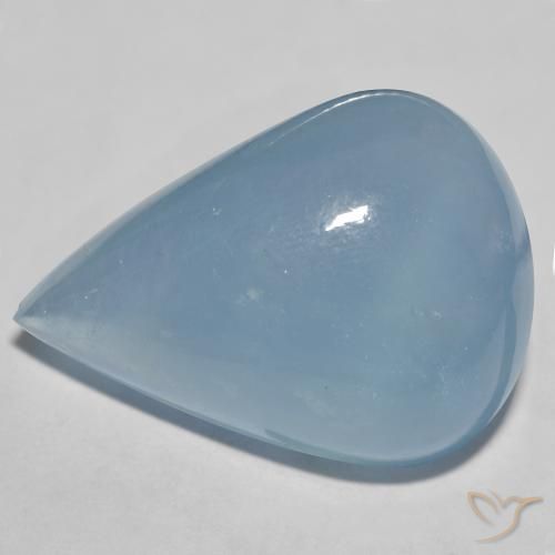 40.79ct Natural Light Baby Blue Aquamarine, Pear Shape, Translucent
