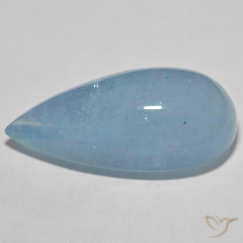 Aquamarine Gemstone in 31.3 x 15.3 mm Size for Sale, Aquamarine Stone in Very Light Blue Color