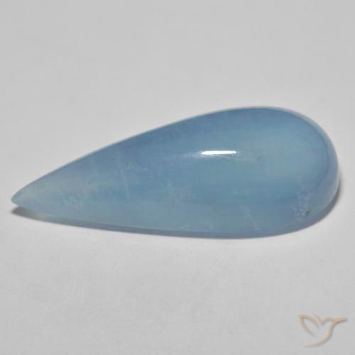Aquamarine Gemstone in 36.2 x 15.1 mm Size for Sale, Aquamarine Stone in Baby Blue Color