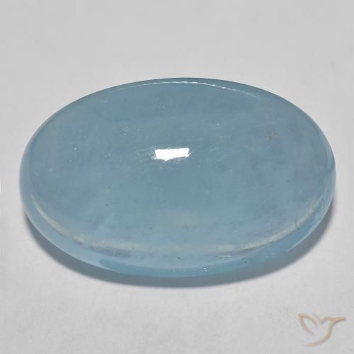 27,57 ct ovaler Aquamarin aus Madagaskar, Größe: 25,9 x 16,4mm, Reinheit: Transparent, Garantiert echter Edelstein, 1 Stück Aquamarin in Blau-grün Farbe, Mohs-Härte von 7,5 - 8 Geeignet für den täglichen Gebrauch im Schmuck, Fische Sternzeichen, Photo A