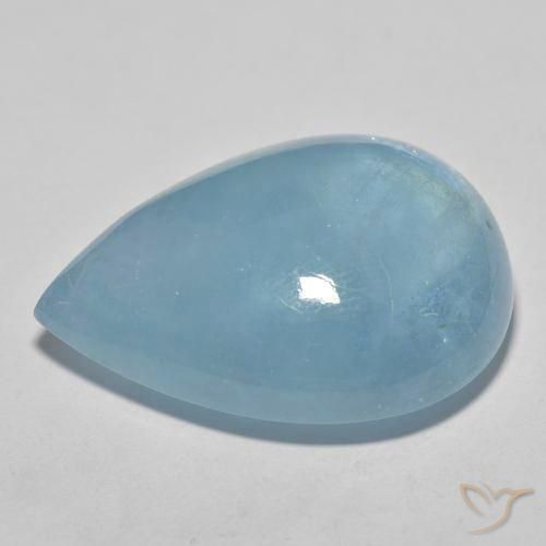 Aquamarine Gemstone in 27 x 20 mm (calibrated) Size for Sale, Aquamarine Stone in Baby Blue Color