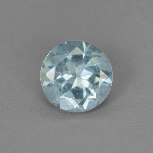 Acquamarina blu taglio rotondo da 0,34 ct dall'India, dimensione 4,7mm, pietra preziosa naturale non trattati , purezza VVS-VS, Acquamarina Sfaccettatura rotonda da 1 pz, durezza Mohs di 7,5 - 8 adatto per gioielli da indossare ogni giorno, Sblocca Chakra della gola, Photo A