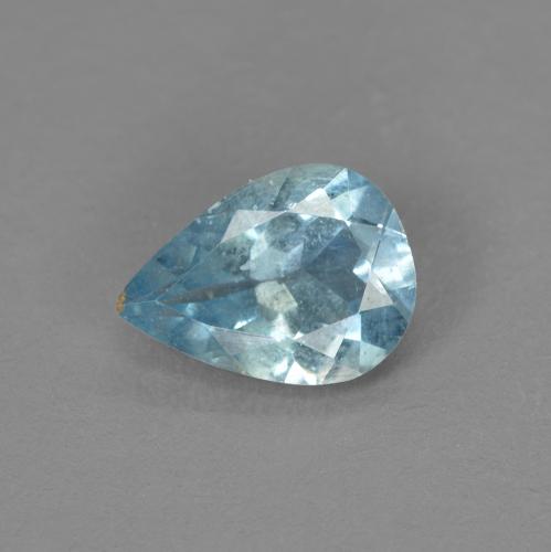Aigue marine Bleu pear facet de l'Inde, 6,7 x 4,9mm, poids de 0,52 ct, pierre gemme naturelle Non traité de pureté VS, 1 pièce d'aigue-marine, couleur Bleu verdâtre, dureté Mohs de 7.5 à 8 convient aux bijoux de tous les jours, pierre de sagesse, Pierre du zodiaque Poissons, Photo A