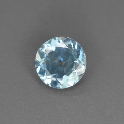 Aguamarina Faceta Redonda de 0,32 ct de India, Dimensión 4,6mm, Claridad VS, Piedra preciosa natural No tratado, 1 pieza de Aguamarina en color Celeste, Dureza Mohs de 7.5 - 8 Adecuado para joyas de uso diario, Simboliza la serenidad, Photo A