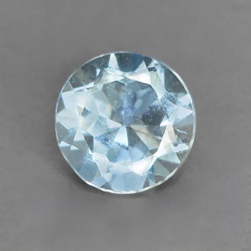 4,2mm blauer Aquamarin im Rundschliff aus Indien, Gewicht 0,27 ct, Garantiert echter Edelstein in VS Reinheit, 1 Stück Aquamarin - die Farbe ist Hellblau, Mohs-Härte von 7,5 - 8 Geeignet für den täglichen Gebrauch im Schmuck, Stein der Kommunikation, Photo A