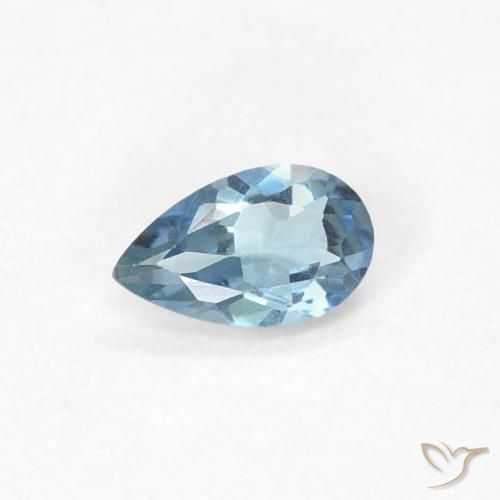 Acquamarina blu da 0,17 ct, taglio a pera da 5 x 3 mm dall'India, Photo A