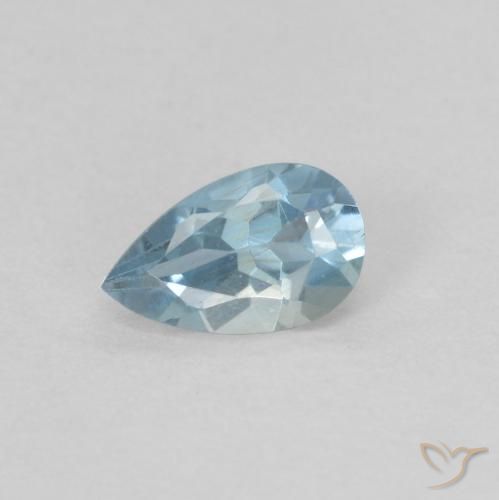 Aigue marine Bleu pear facet 0,22 ct de l'Inde, dimension 5,2 x 3,2mm, pierre gemme naturelle Non traité, pureté VS, 1 pièce Aigue marine de couleur Bleu verdâtre, dureté Mohs de 7.5 à 8 convient aux bijoux de tous les jours, pierre de sagesse, Pierre de naissance de mars, Photo A