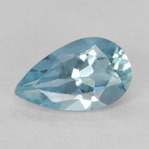 Aigue marine Bleu pear facet 0,16 ct de l'Inde, dimension 5 x 3mm, pierre gemme naturelle Non traité, pureté vvs, 1 pièce Aigue marine de couleur Bleu bébé, dureté Mohs de 7.5 à 8 convient aux bijoux de tous les jours, pierre de sagesse, Pierre du zodiaque Poissons, Photo A