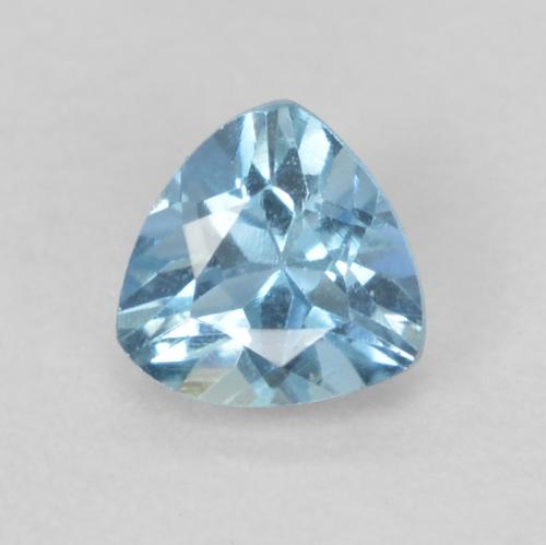 Aigue marine Bleu trillion facet 3,5 x 3,5mm de l'Inde, poids de 0,15 ct, pierre gemme naturelle Non traité de pureté vvs, 1 pièce d'aigue-marine, couleur : Bleu bébé, dureté de Mohs de 7.5 à 8 convient aux bijoux de tous les jours, pierre de sagesse, Symbolise la sérénité, Photo A