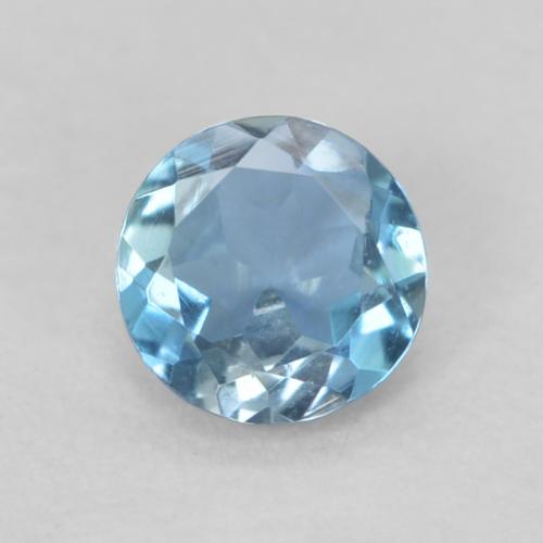 3,6mm Acquamarina blu Sfaccettatura rotonda dall'India, peso di 0,15 ct, pietra preziosa naturale non trattati in purezza VVS, Acquamarina 1pz - il colore è Maya Blue, durezza Mohs di 7,5 - 8 adatto per gioielli da indossare ogni giorno, Pietra dello zodiaco dei Pesci, Photo A
