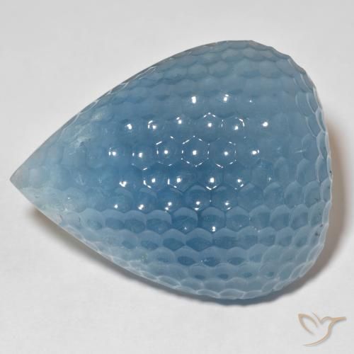 89.31ct Natural Greenish Blue Aquamarine, Pear Shape, Translucent