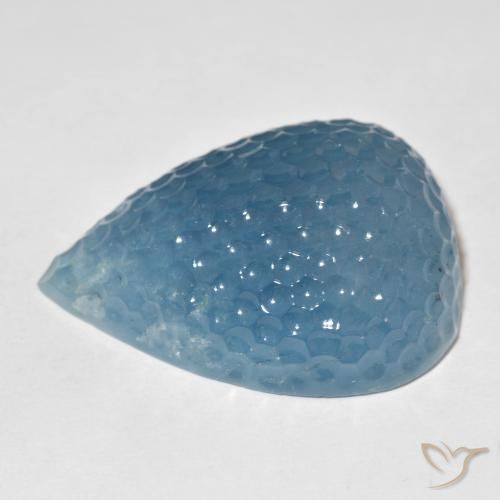 Aquamarine Gemstone in 37.6 x 30.2 mm Size for Sale, Aquamarine Stone in Greenish Blue Color