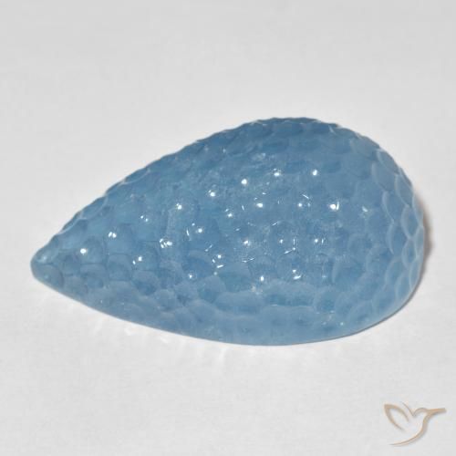 Aquamarine Gemstone in 35.5 x 22 mm Size for Sale, Aquamarine Stone in Light Blue Color
