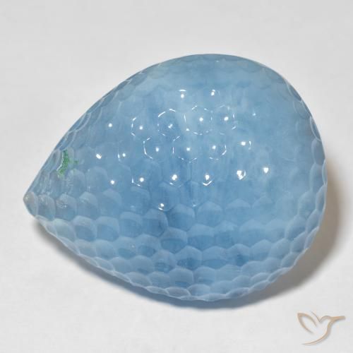 70.80ct Natural Deep Maya Blue Aquamarine, Pear Shape, Translucent