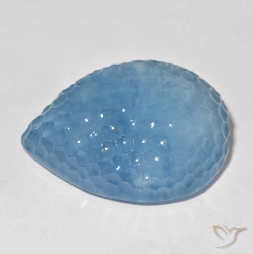 Aquamarine Gemstone in 32.7 x 26.5 mm Size for Sale, Aquamarine Stone in Deep Maya Blue Color