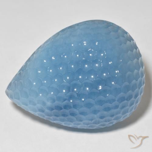 زبرجد أزرق 115.2 قيراطًا ، <cite dir="ltr" lang="en">39.4 x 30.3</cite> ملم منحوت من الهند, Photo A
