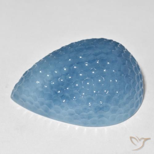 Aquamarine Gemstone in 39.4 x 30.3 mm Size for Sale, Aquamarine Stone in Maya Blue Color