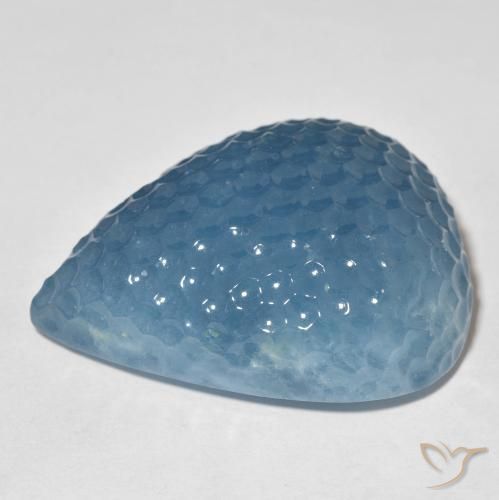Aquamarine Gemstone in 37.1 x 30.5 mm Size for Sale, Aquamarine Stone in Maya Blue Color
