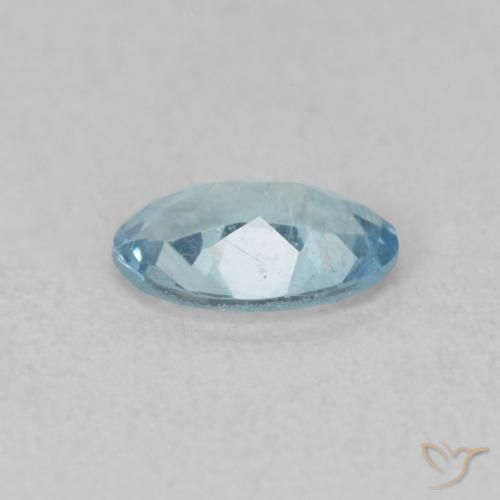 Aquamarine Gemstone in 6.3 x 4.2 mm Size for Sale, Aquamarine Stone in Sky Blue Color