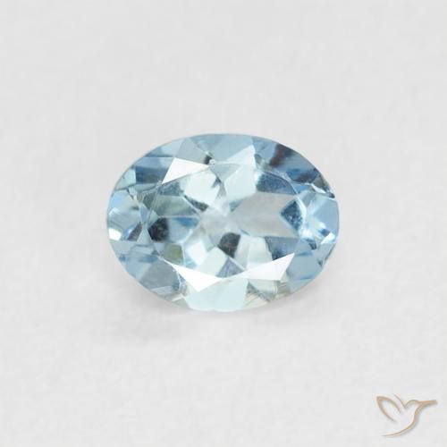 0.29ct Natural Light Blue Aquamarine, Oval, VVS-VS