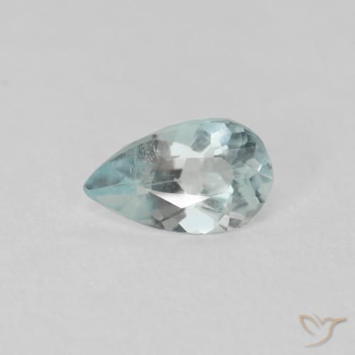 0.23 ct Turquoise Aquamarine Gemstone, Aquamarine Gem in Pear Facet Shape for Sale.