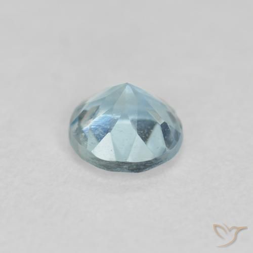Aquamarine Gemstone in 4.3 mm Size for Sale, Aquamarine Stone in Light Blue-Green Color