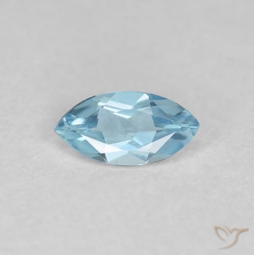 0.20ct Natural Sky Blue Aquamarine, Marquise, VVS-VS