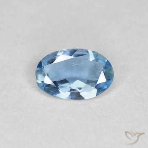 0.26ct Natural Baby Blue Aquamarine, Oval, VS