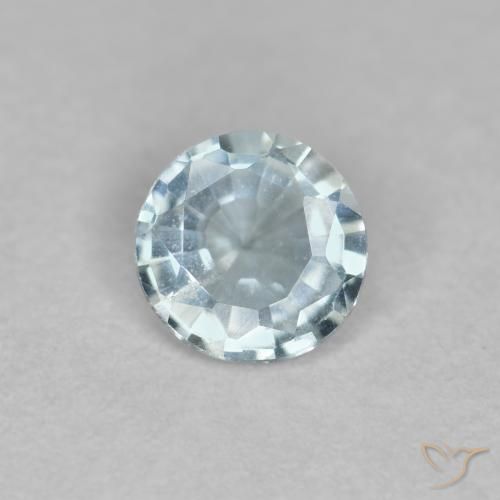 0.35ct Natural Light Blue Aquamarine, Round, VS