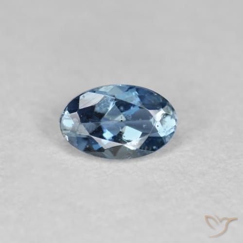 0.25ct Natural Deep Blue Aquamarine, Oval, VS